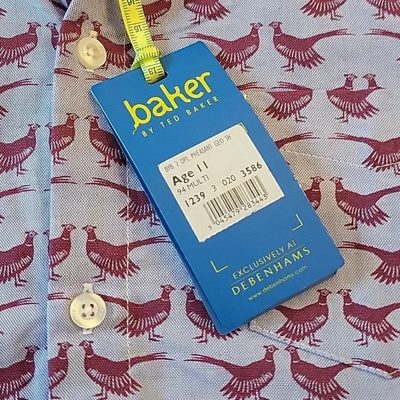 NWT Boys Ted Baker Pheasant Dress Shirt size 11yrs - Picture 3 of 5